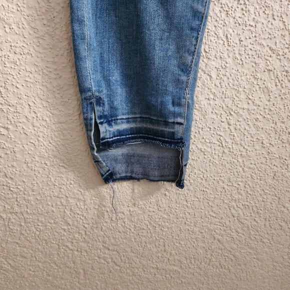 7 for All Mankind the Ankles Skinny Jean Frayed Cutoff Hem in Bright Palms Sz 27 - Picture 8 of 9